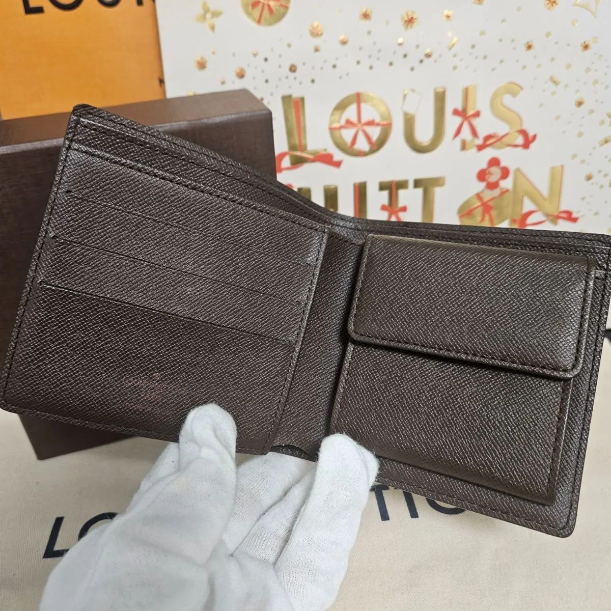 使用わずか】ルイヴィトン ダミエ エベヌ ポルトフォイユ マルコ 2