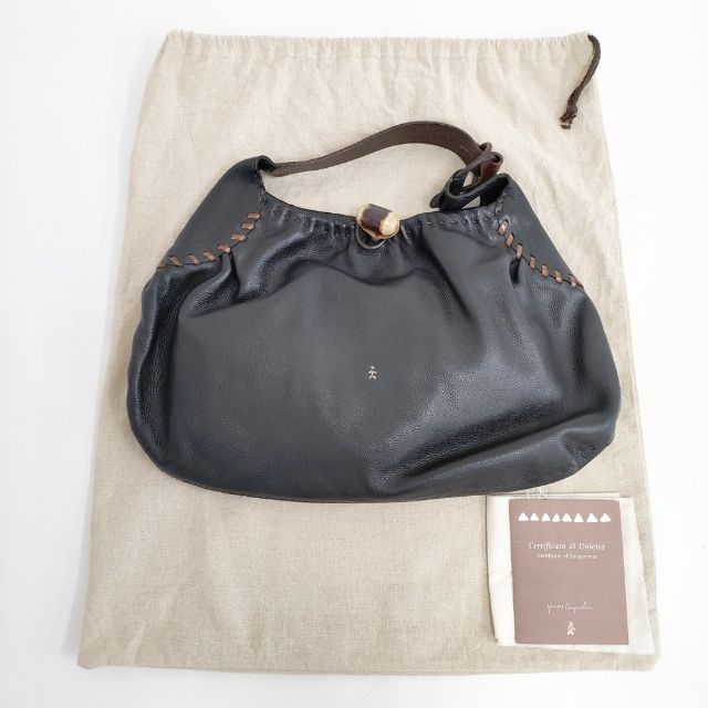 HENRY BEGUELIN レザー オミノ刺繍 ショルダーバッグ LADY M HENRY BEGUELIN レザー オミノ刺繍 ショルダーバッグ LADY M