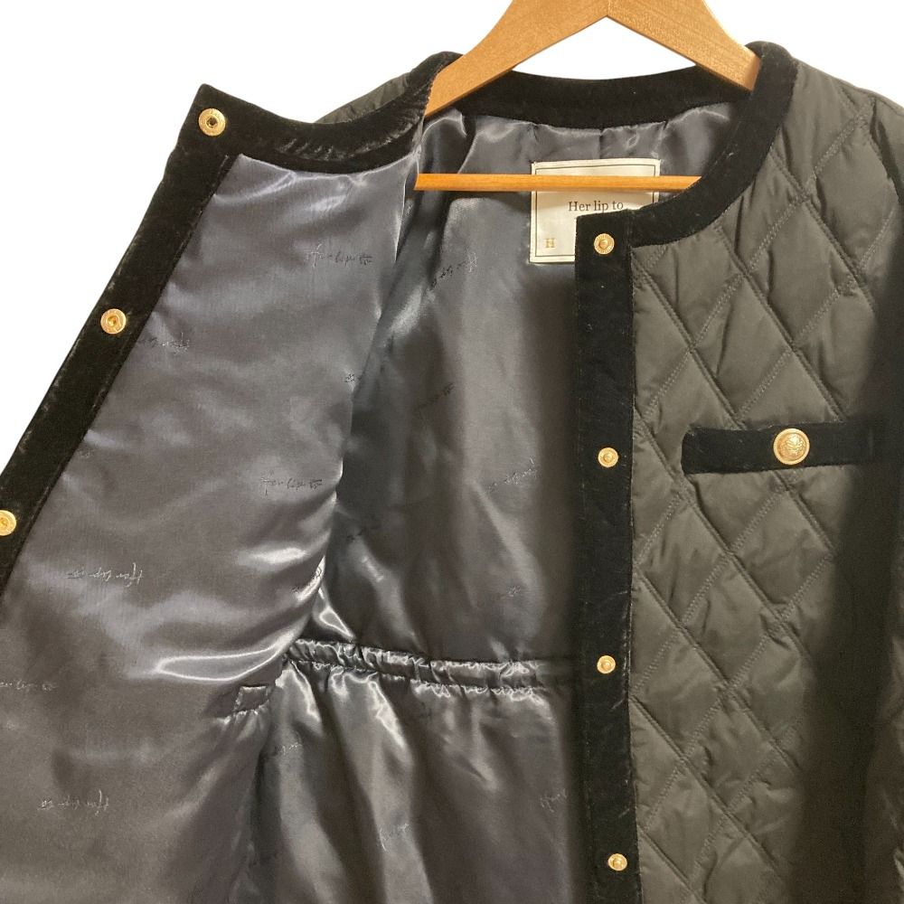美品 Her lip to ハーリップトゥ Liora Quilted Down Jacket タフタ 