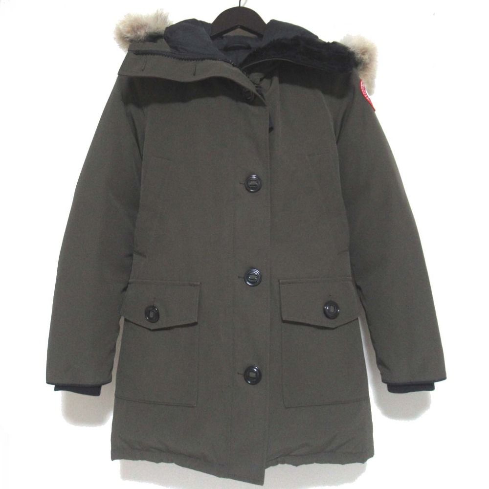 美品 CANADA GOOSE カナダグース コヨーテファー フーディー ブロンテ 