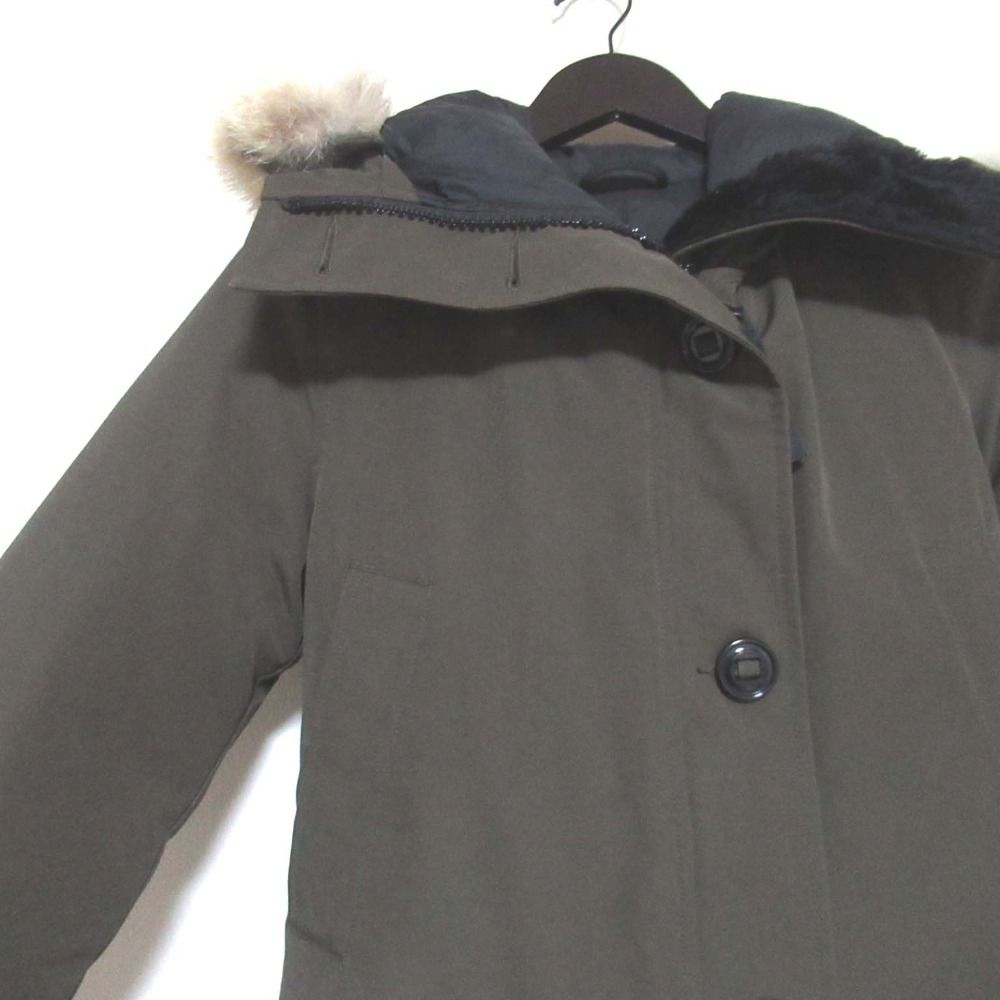 美品 CANADA GOOSE カナダグース コヨーテファー フーディー ブロンテ 