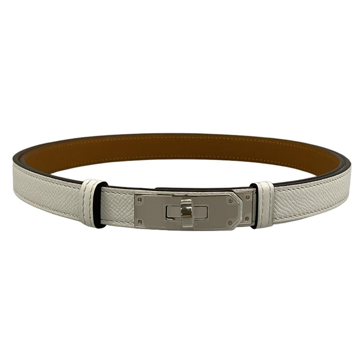 HERMES(エルメス) ベルト美品 ケリー18 白 シルバー金具 - メルカリ