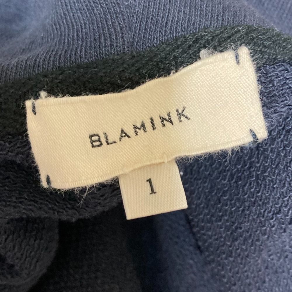 良品 25SS BLAMINK ブラミンク コットンジップパーカー オーバーサイズ 7912-222-0058 サイズ1 ネイビー レディース 古着 中古 USED 良品 25SS BLAMINK ブラミンク コットンジップパーカー オーバーサイズ