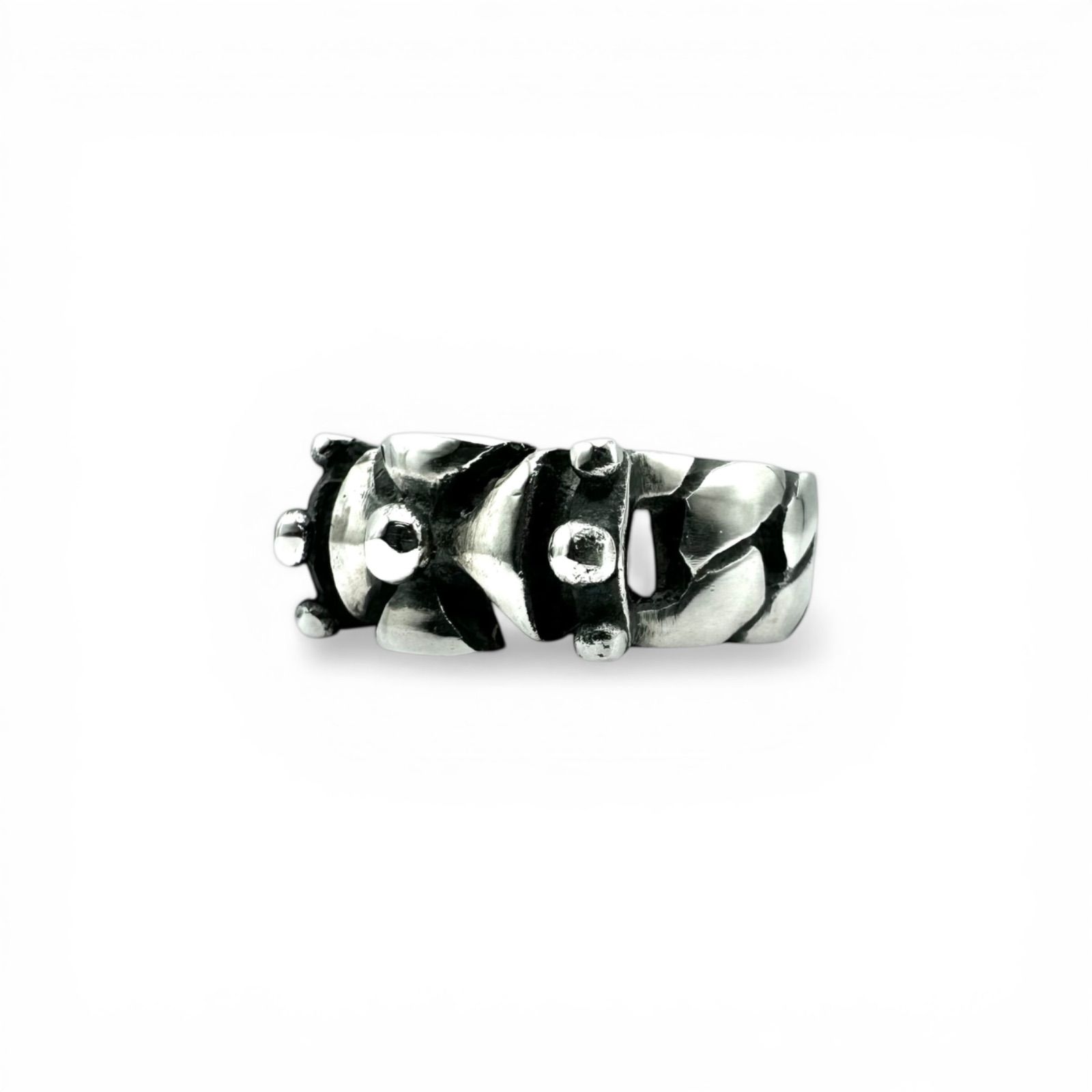 重厚なクロス】鉄十字 SILVER 925 刻印 Vintage Design Ring シルバー 