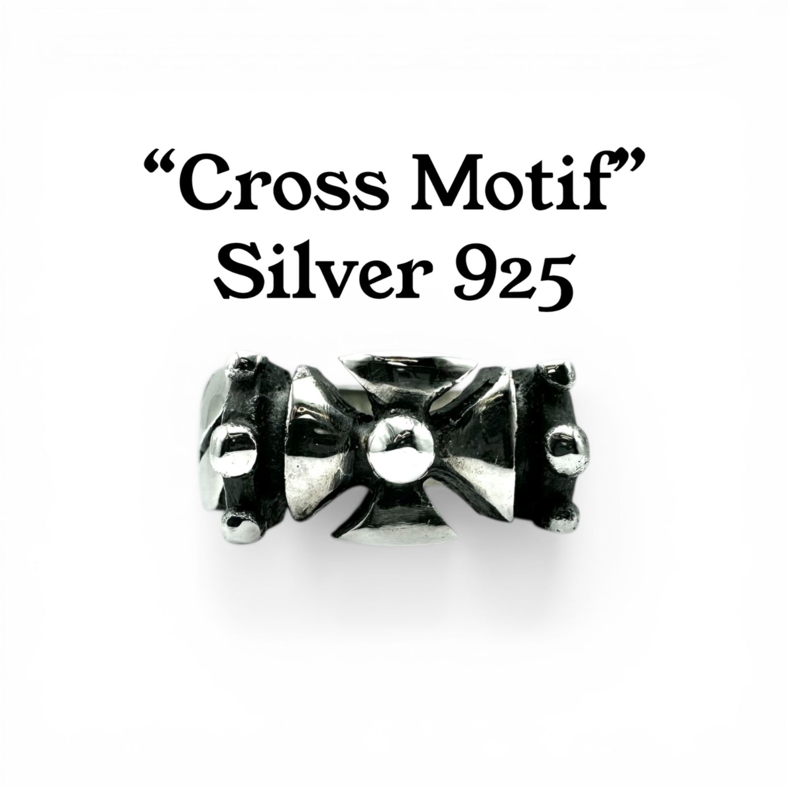 重厚なクロス】鉄十字 SILVER 925 刻印 Vintage Design Ring シルバー 