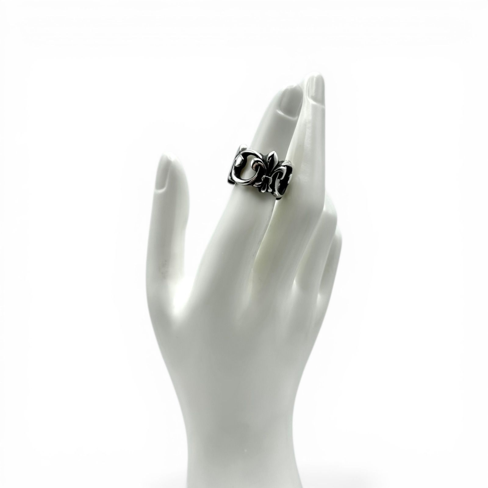 立体造形】フルールドリス 百合の紋章 Silver 925 刻印 Design Ring