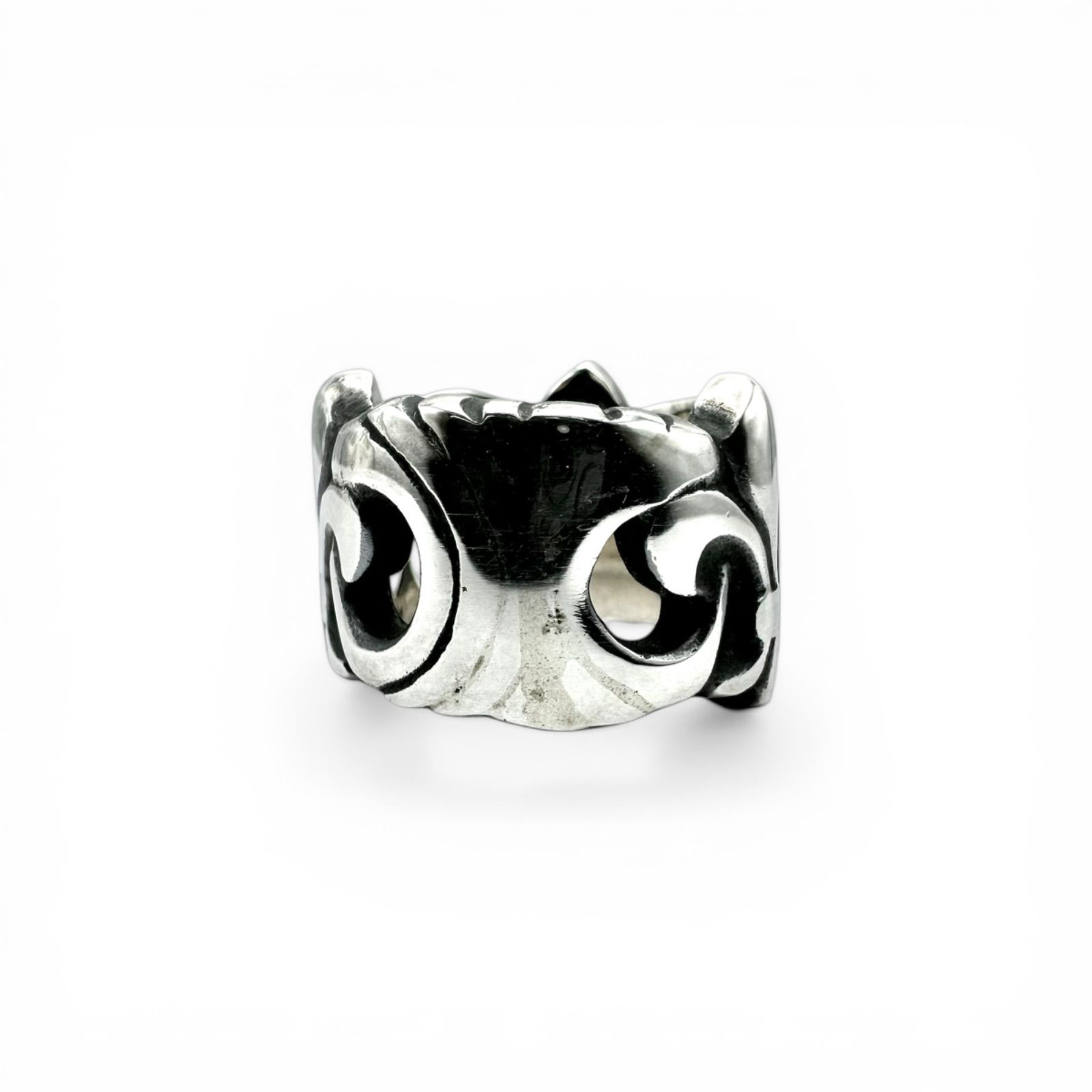 立体造形】フルールドリス 百合の紋章 Silver 925 刻印 Design Ring