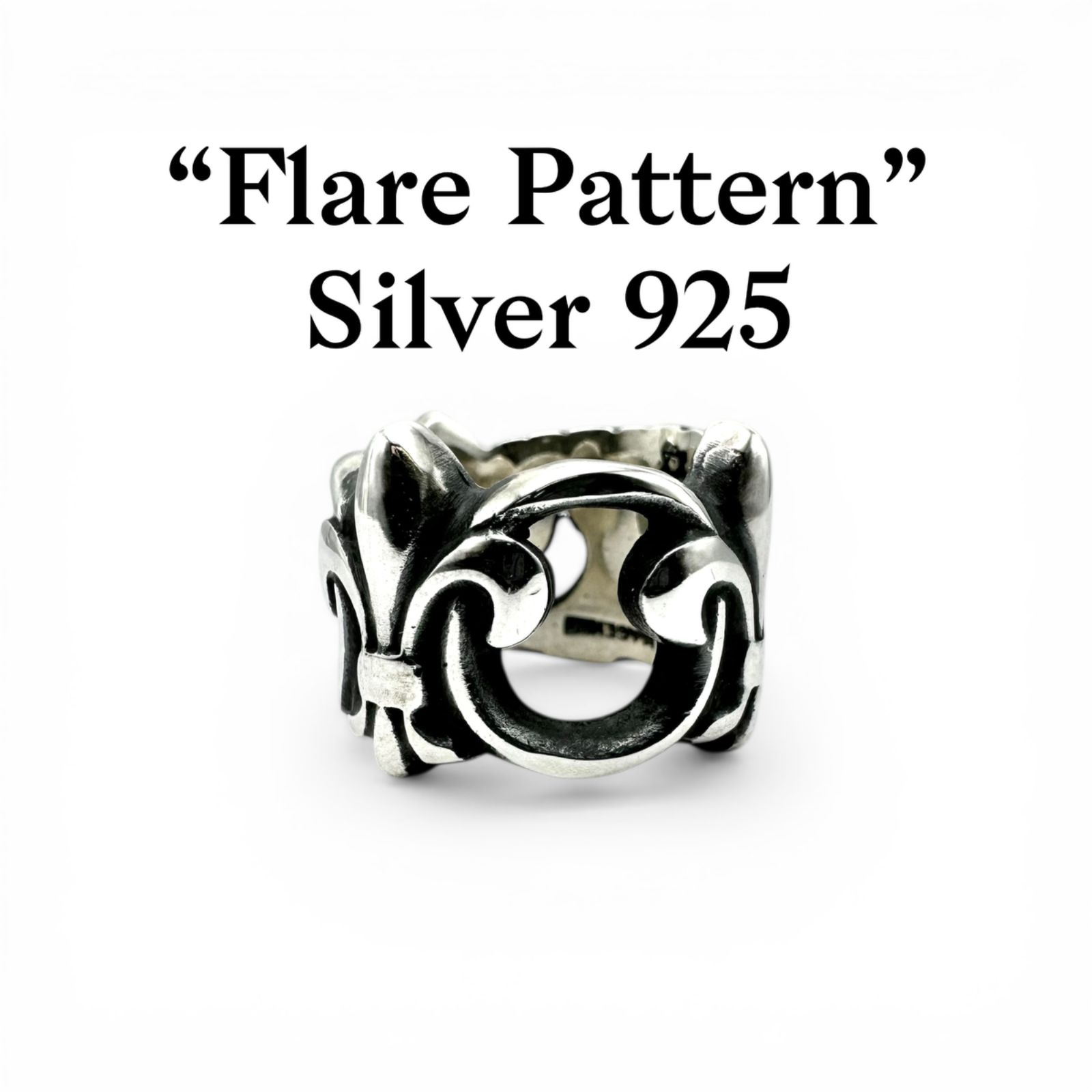 立体造形】フルールドリス 百合の紋章 Silver 925 刻印 Design Ring