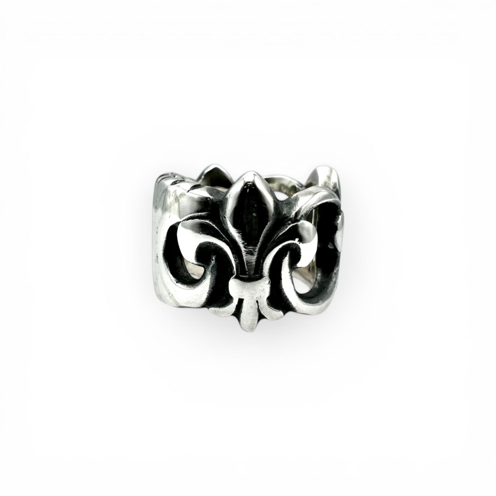 立体造形】フルールドリス 百合の紋章 Silver 925 刻印 Design Ring