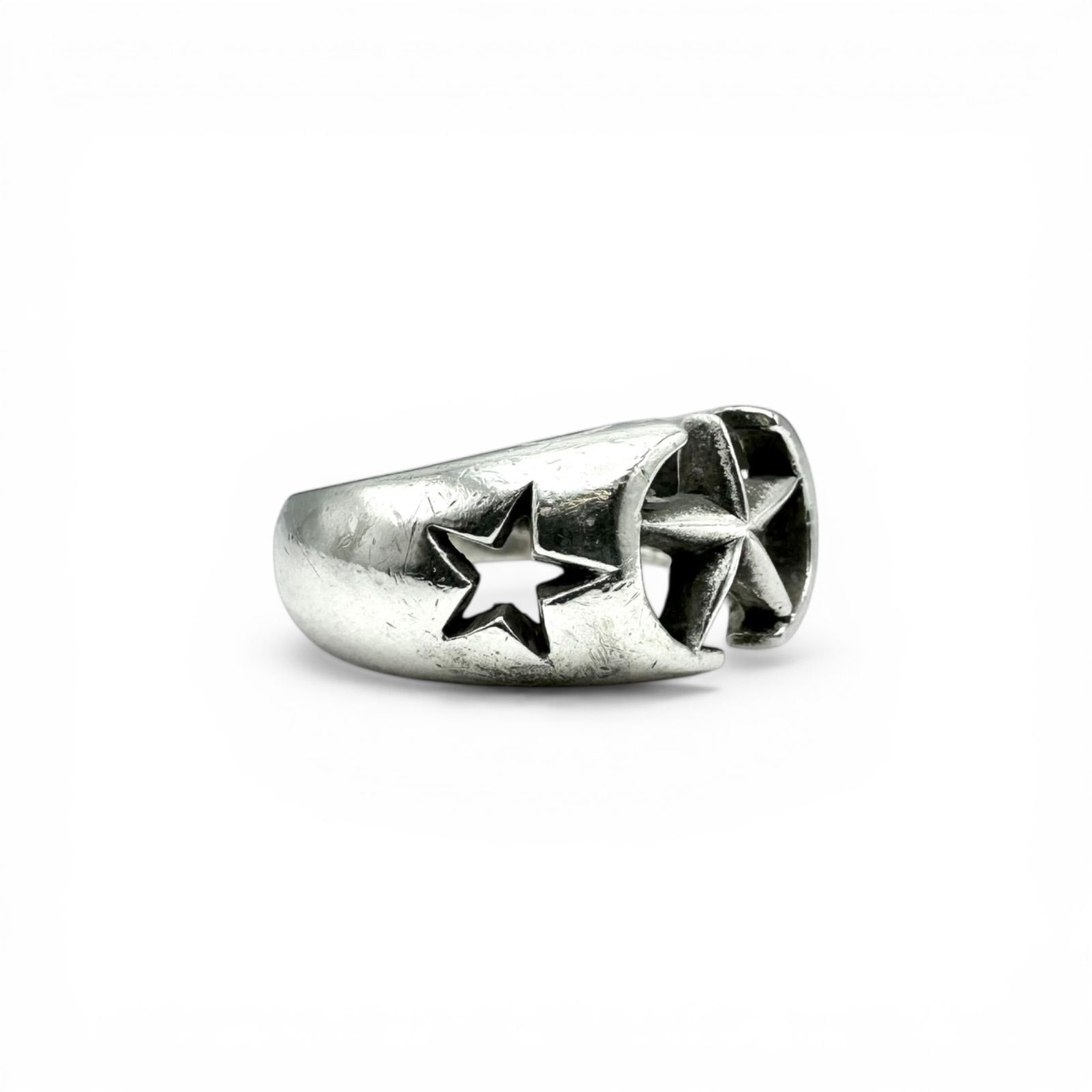 希望の星】スター Silver 925 刻印 90s Vintage Design Ring シルバー