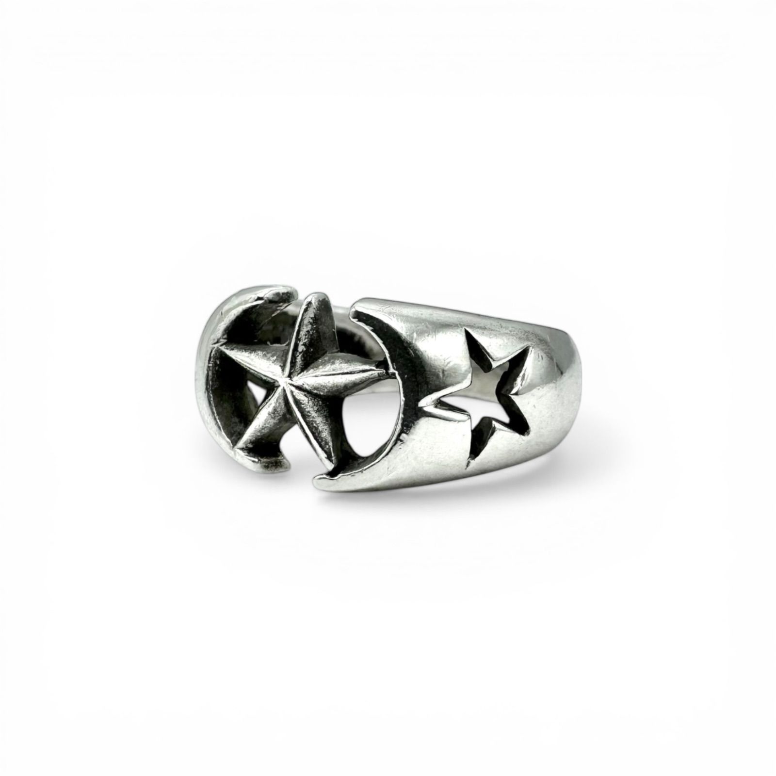 希望の星】スター Silver 925 刻印 90s Vintage Design Ring シルバー