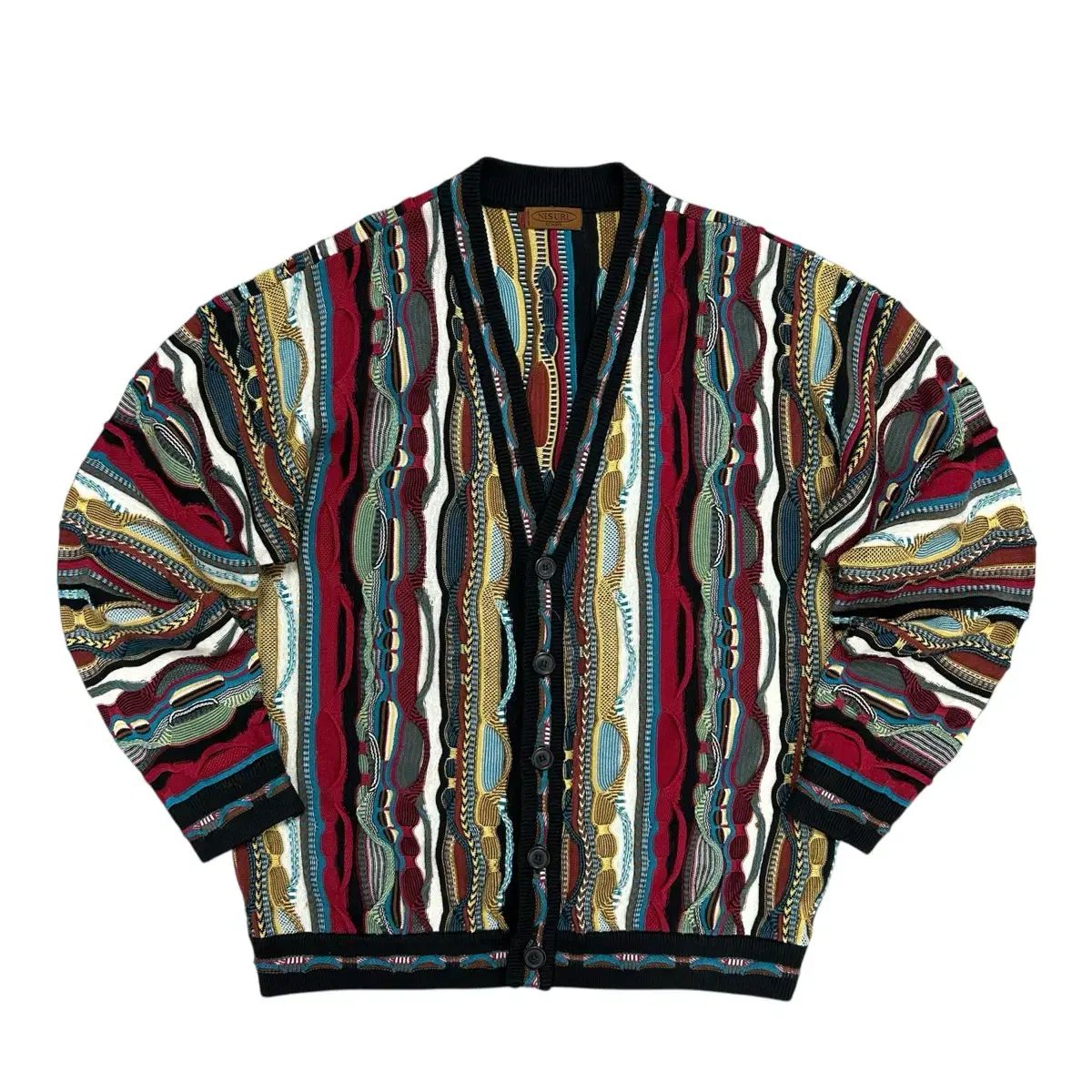 ヴィンテージ COOGI(クージー)味 ウール ケーブル カーディガン(F 