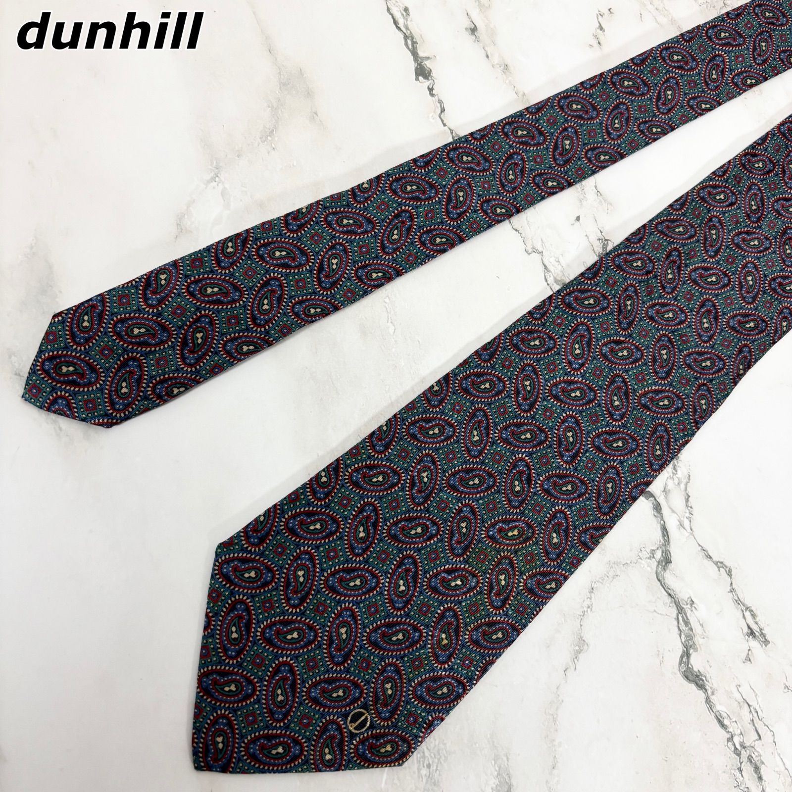 ダンヒル dunhill ネクタイ シルク100% ペイズリー柄 総柄