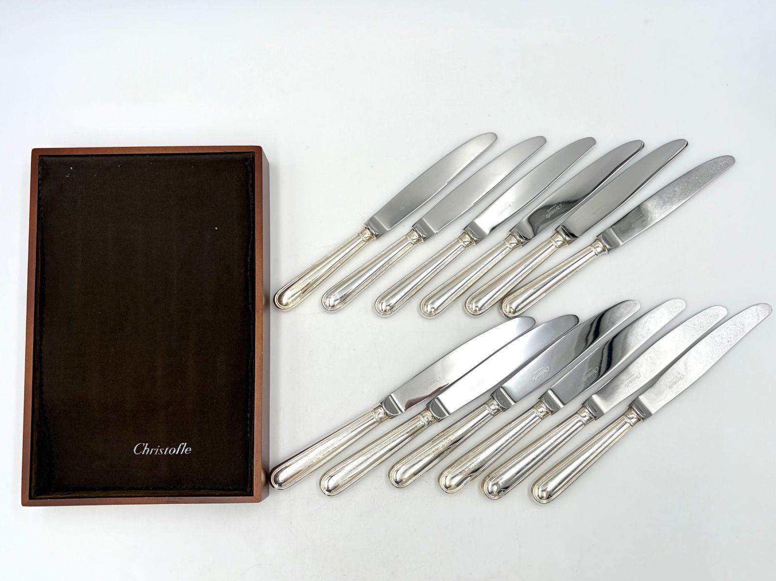 Christofle　クリストフル　アルビ　ナイフ　テーブルナイフ　カトラリー　12本セット　箱付き