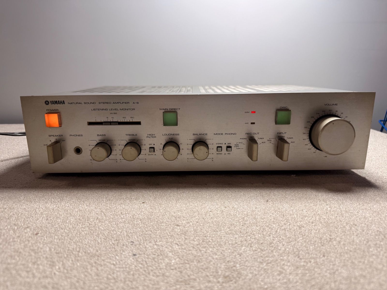 YAMAHA A-6 プリメインアンプ 音出しOK 動作確認済み ヤマハ F-76