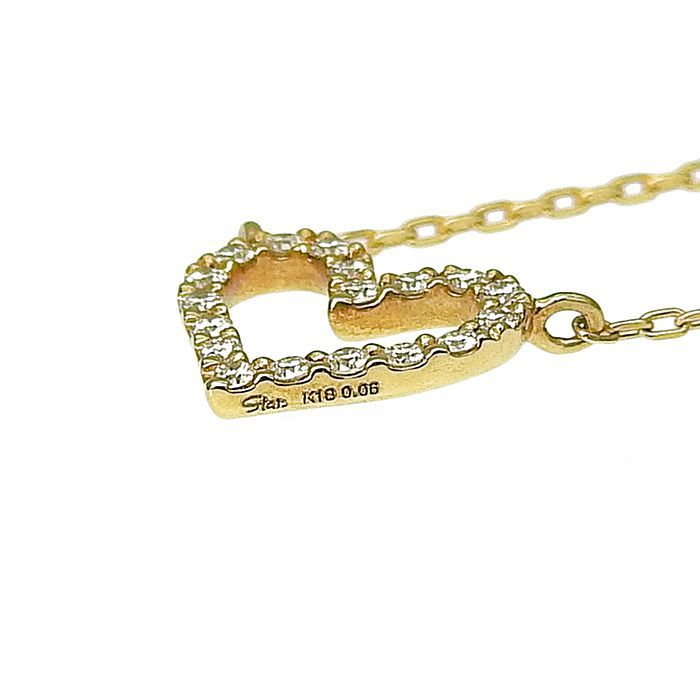 STAR JEWERLY スタージュエリー ハート モチーフ ダイヤ ネックレス 