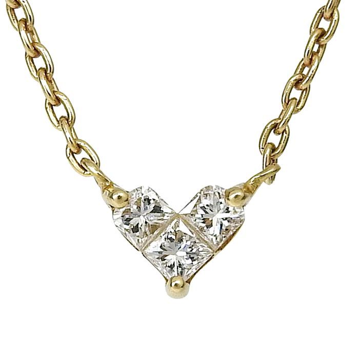 STAR JEWERLY スタージュエリー ハート モチーフ ダイヤ ネックレス