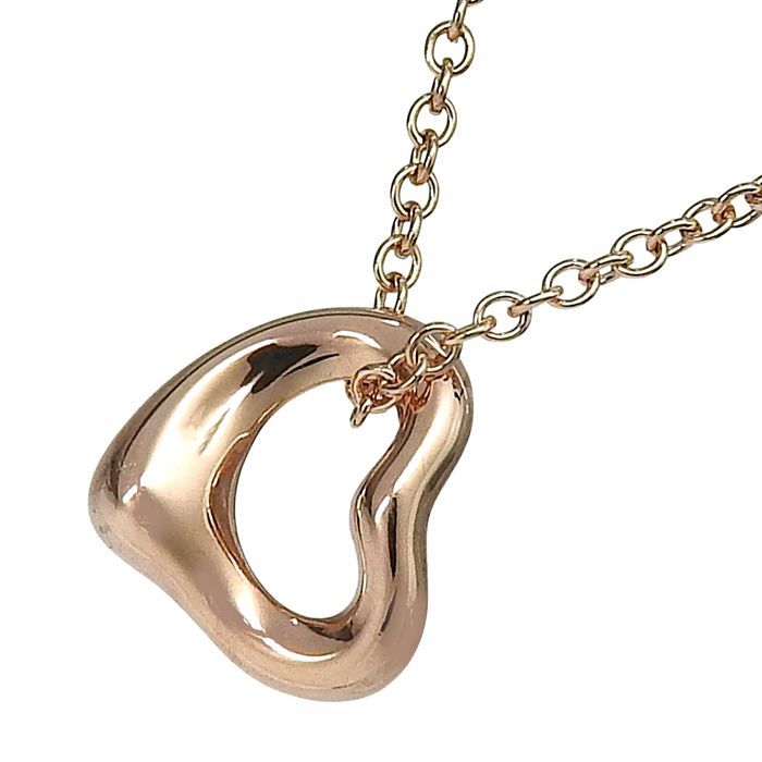 TIFFANY & Co. ティファニー オープンハート ネックレス K18PG 750 