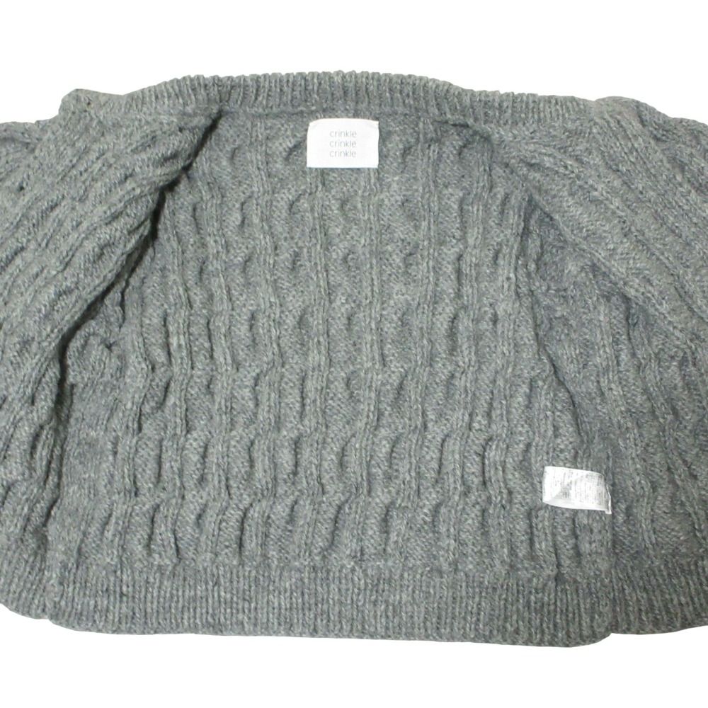 美品 crinkle crinkle crinkle クリンクルクリンクルクリンクル ケーブルニット ボリュームスリーブカーディガン グレー レディース 古着 中古 USED crinkle crinkle crinkle（クリンクル クリンクル クリンクル） 美品