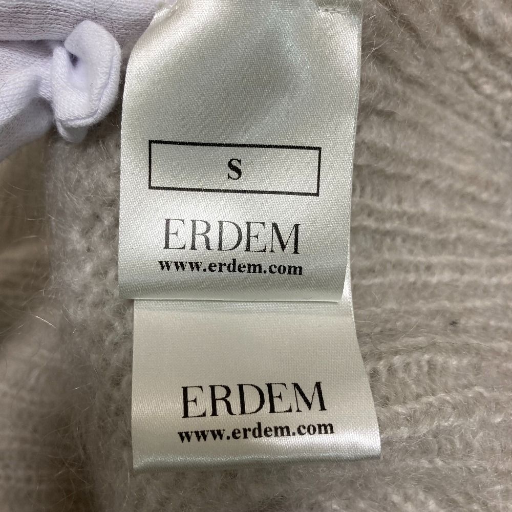 美品 ERDEM アーデム マルシリー モヘアブレンド カーディガン サイズS ライトグレー アイボリー レディース 古着 中古 USED Erdem - 美品 ERDEM アーデム マルシリー モヘアブレンド カーディガン
