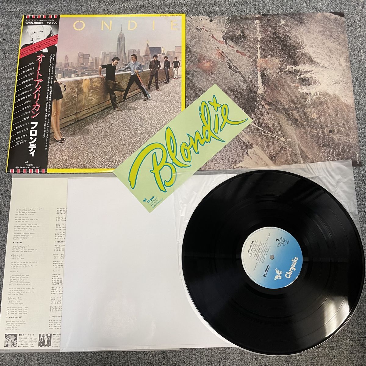 美盤/ステッカー付/ポスター付 帯 国内盤 BLONDIE/AUTOAMERICAN