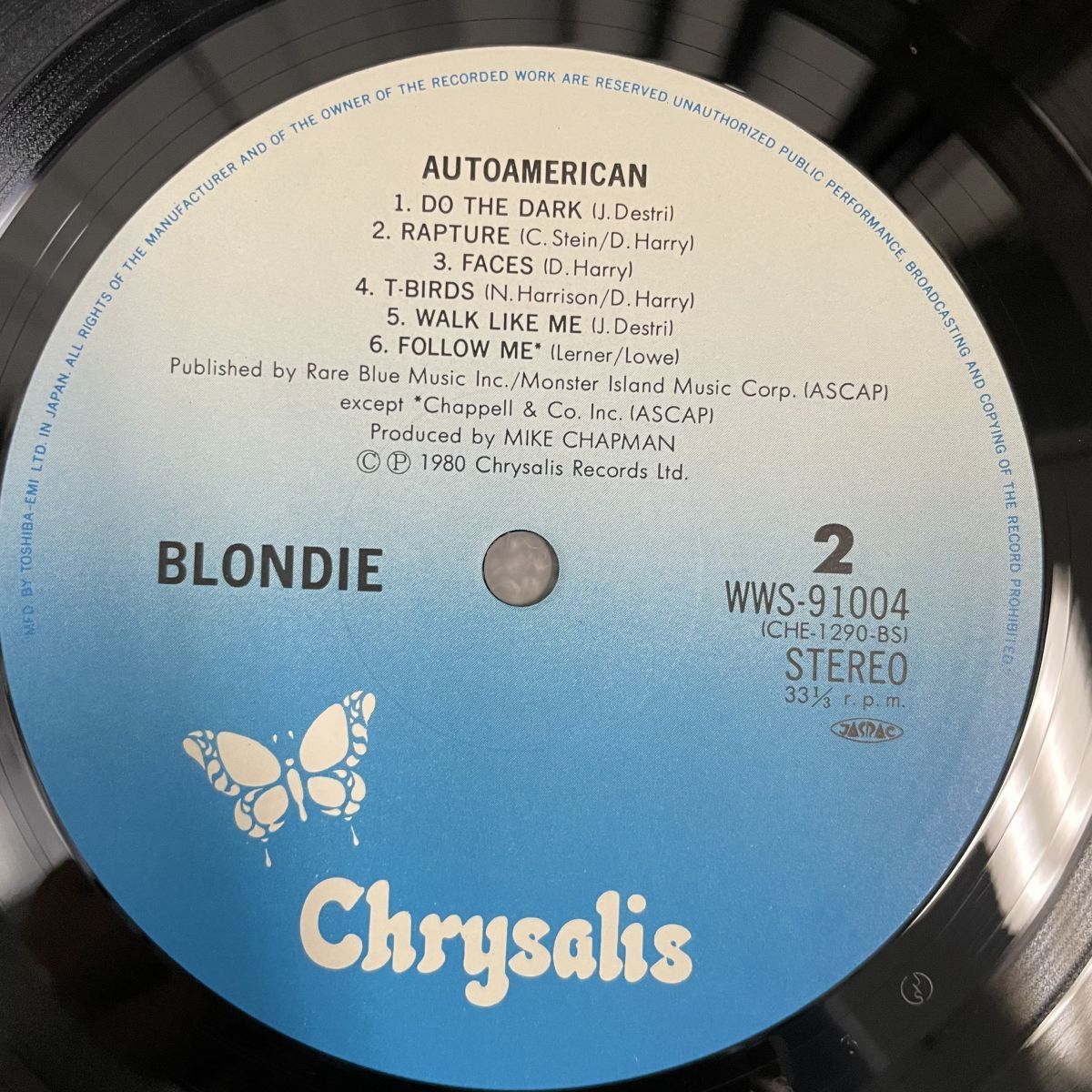 美盤/ステッカー付/ポスター付 帯 国内盤 BLONDIE/AUTOAMERICAN 