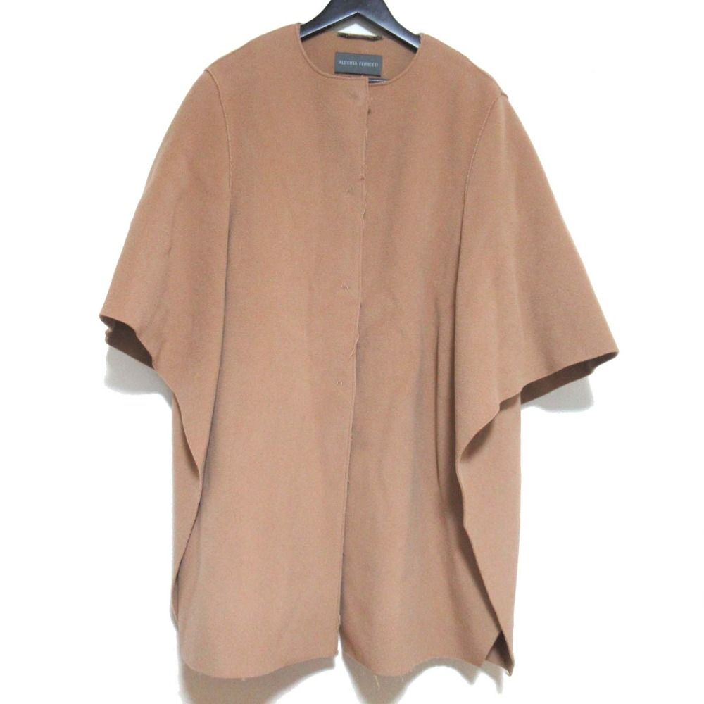 新品未使用 アルベルタフェレッティ ノーカラー ポンチョコート 大きいサイズ 美品 ALBERTA FERRETTI アルベルタフェレッティ ノーカラー ポンチョ