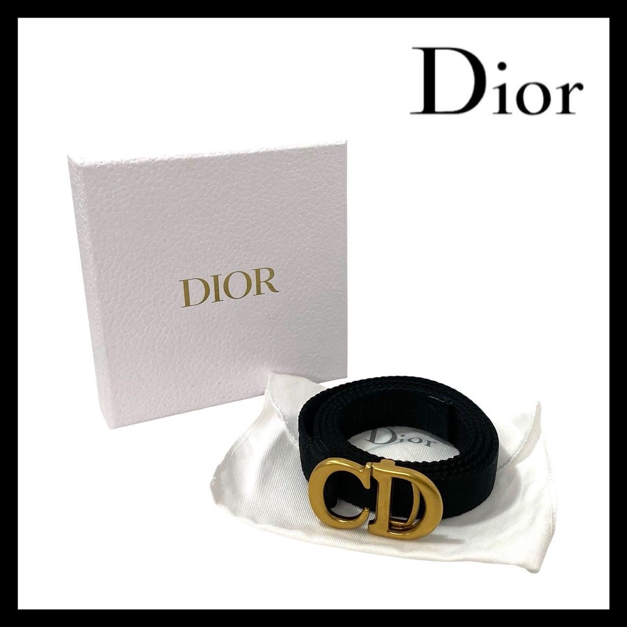 Dior】サドル ナイロン ベルト ロゴ ブラック/黒 Christian Dior Dior】サドル ナイロン ベルト ロゴ ブラック/黒 Christian Dior