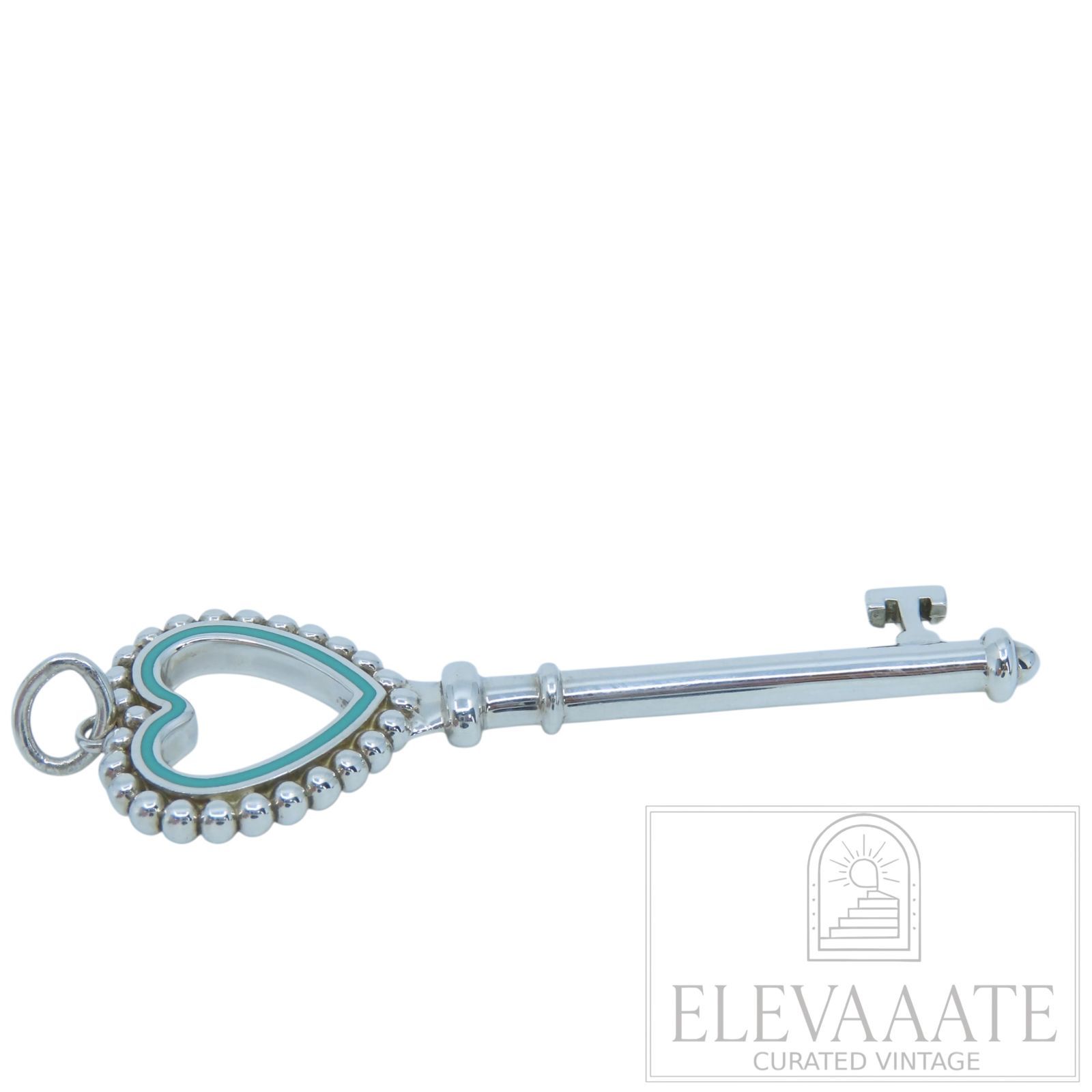 希少 美品 Tiffany&Co. ティファニー ブルー ラージ ビーズ ハート 