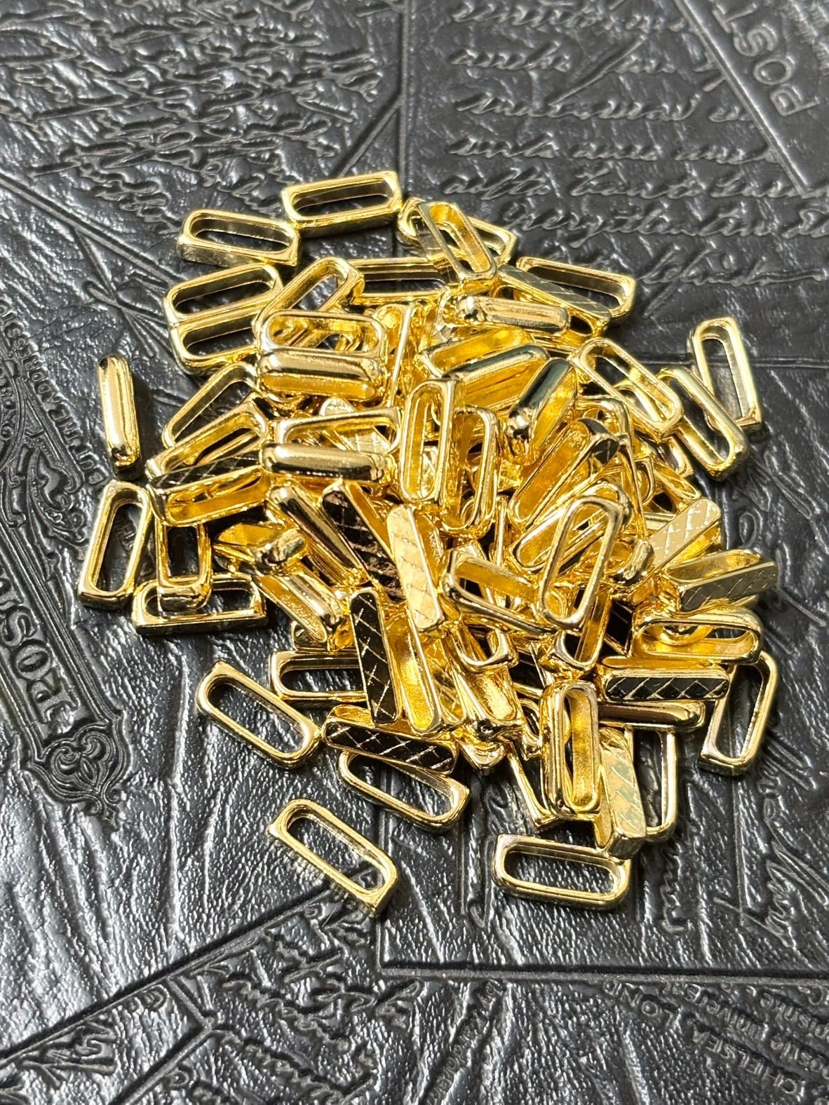 [100個] 日本製 帯留金具 ゴールド/合金製