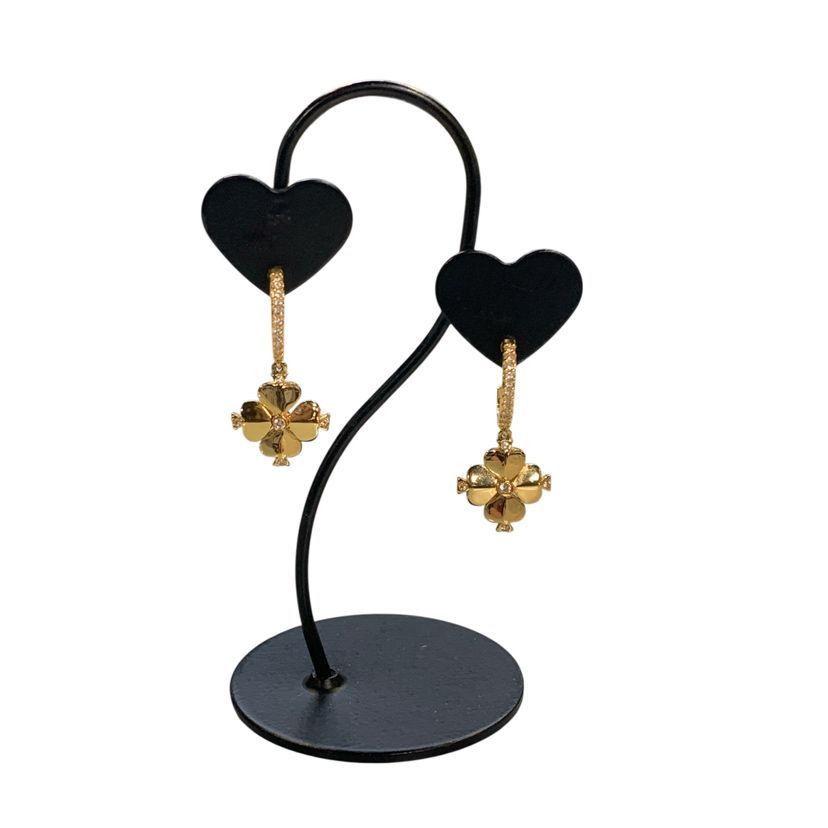 ♪4072 kate spade ケイトスペード ピアス クローバー ゴールド ライン