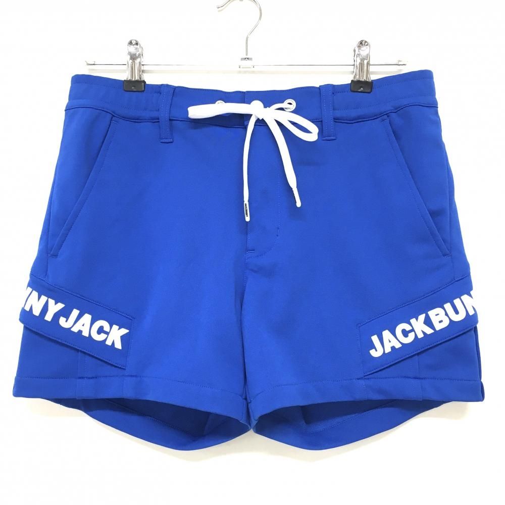 超美品】ジャックバニー ショートパンツ ブルー×白 ロゴ メンズ 4(M 