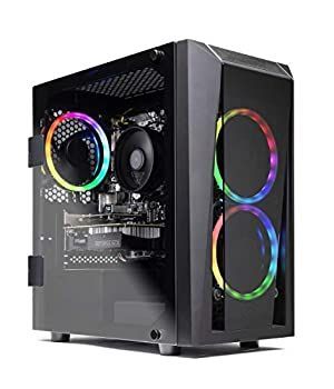SkyTech Blaze II Gaming Computer PC Desktop ? Ryzen 5 2600 6-Core 3.4 GHz NVIDIA GeForce GTX 1660 TI 6G 500G SSD 8GB DDR4 RGB AC W
