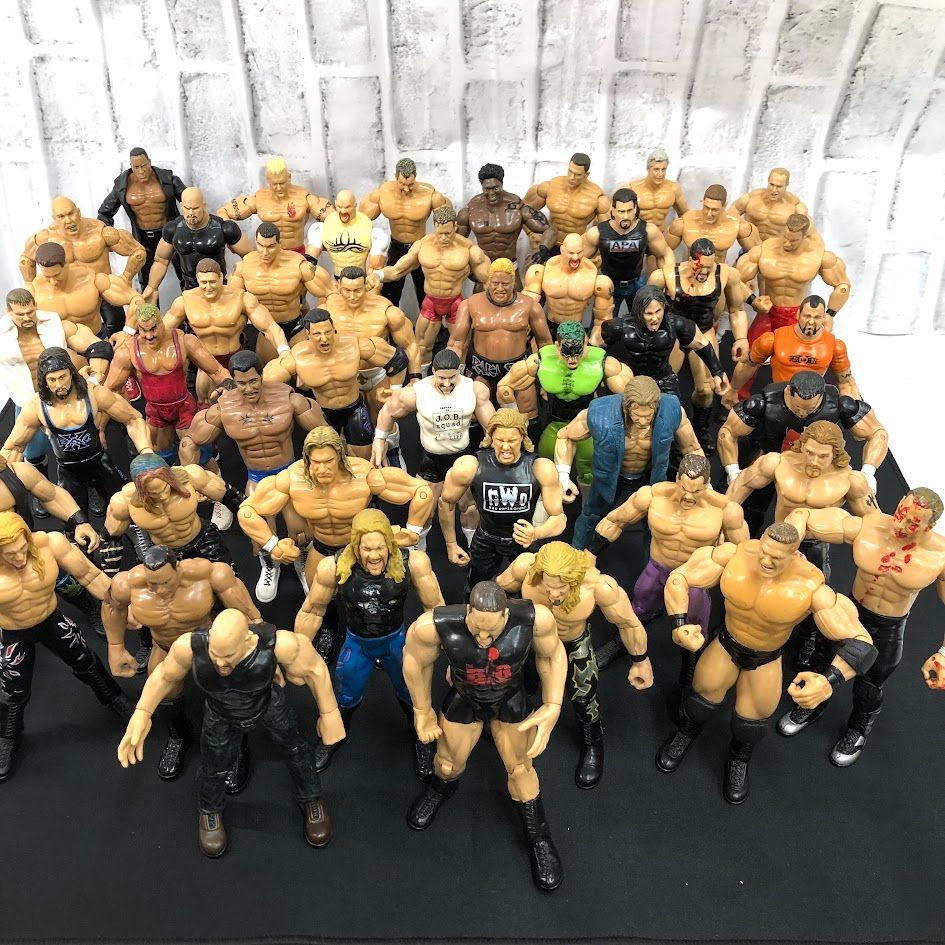 現状品】プロレス レスラー フィギュア WWE WWF 大量46体まとめセット