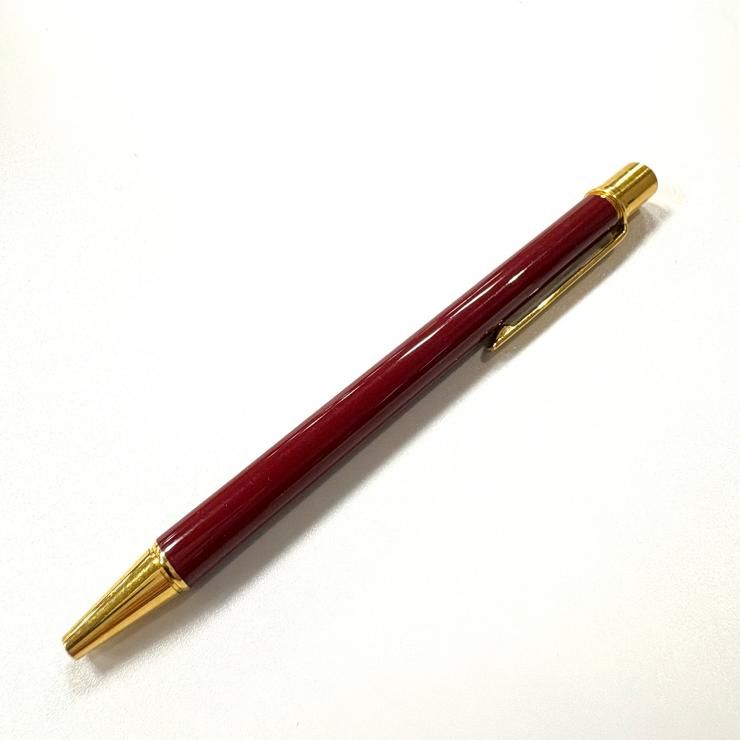 CARTIER マスト ドゥ カルティエ ツイスト式 ボールペン ボルドー 黒インク 鑑定済み 正規品 カルティエ CARTIER マスト ドゥ カルティエ ツイスト式 ボールペン ボルドー 黒