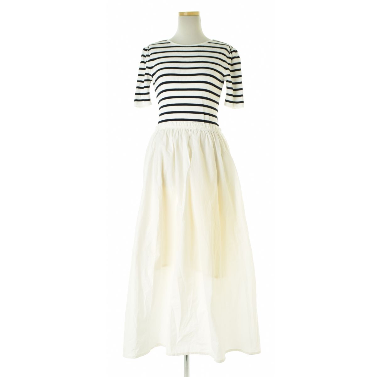 BORDERSatBALCONY】BD2511-1K-18 KNIT CONBINATION DRESS ニット 