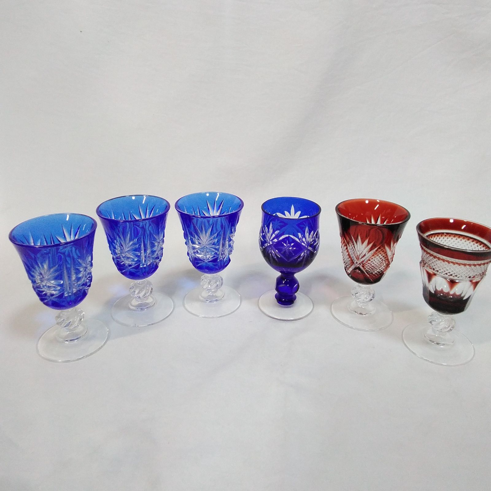 切子グラス 6点まとめ売り カットグラス 硝子 ガラス工芸品 