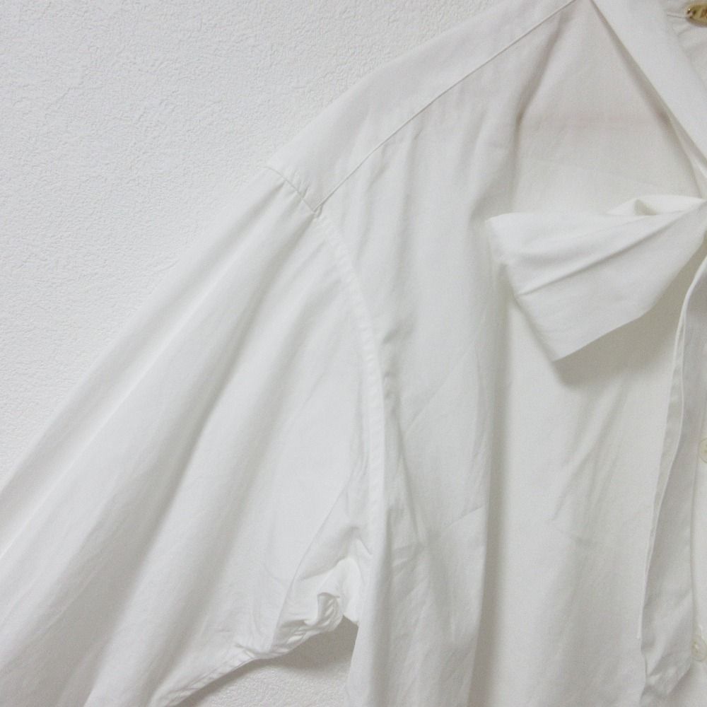 良品 23AW MUSE de Deuxieme Classe ミューズドゥドゥーズィーエムクラス BOWTIE シャツ ホワイト レディース 古着 中古 USED 良品 23AW MUSE de Deuxieme Classe ミューズドゥドゥーズィーエム