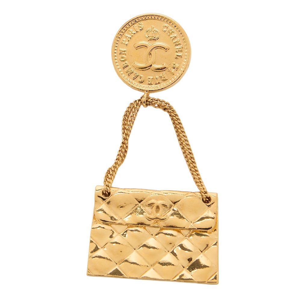 CHANEL シャネル ココマーク マトラッセバッグ柄 23 ブローチ GP（ゴールドメッキ） ゴールド ブローチ レディース ブローチ ハイブランド【中古】【送料無料】