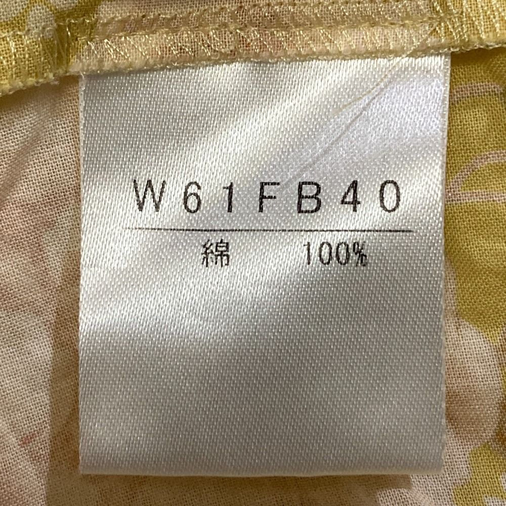 美品 WONDERFUL WORLD ワンダフルワールド 段々ティアード ピコフリル ロングスリーブ ブラウス マスタード レディース 古着 中古 USED 美品 WONDERFUL WORLD ワンダフルワールド 段々ティアード ピコフリル