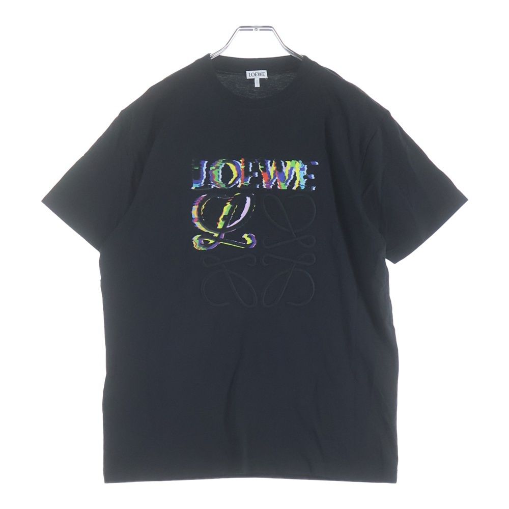 LOEWE ブラックポロシャツ ロゴ刺繍付き 【公式通販】