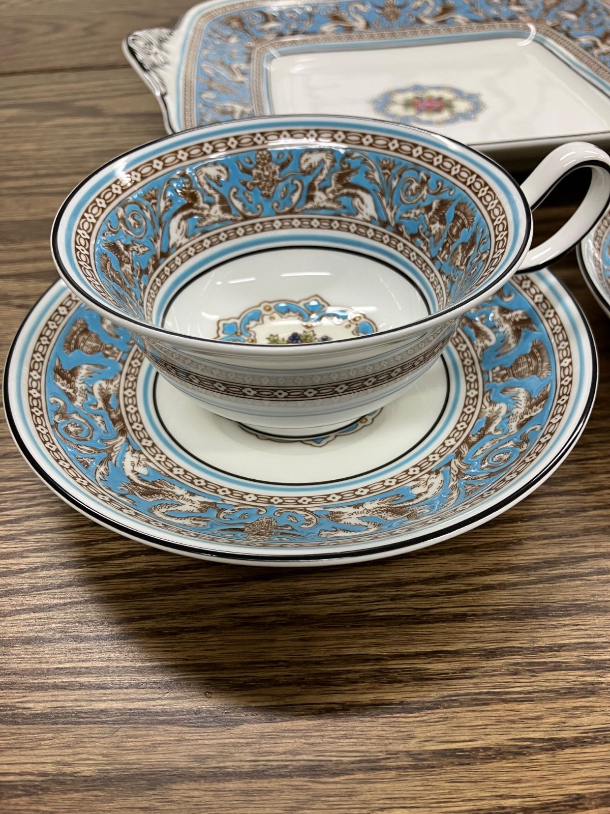 WEDGWOOD ウェッジウッド フロレンティーンターコイズ ペアC&S