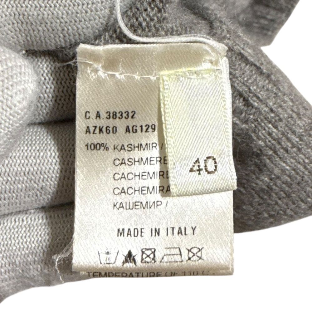 美品 AGNONA アニオナ ホワイトカシミヤ100％ クルーネック ニット セーター カットソー 40 グレー レディース 古着 中古 USED 美品 AGNONA アニオナ ホワイトカシミヤ100％ クルーネック ニット