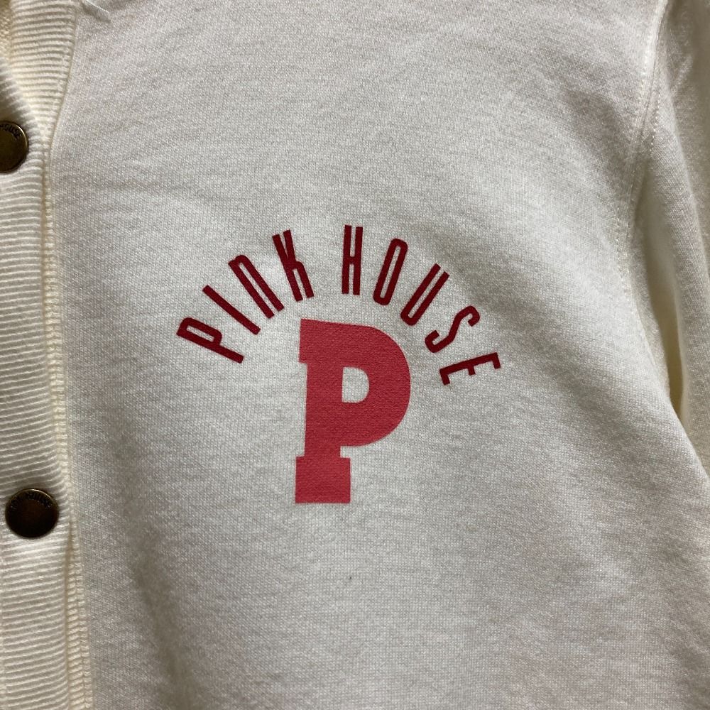 良品 PINK HOUSE ピンクハウス パッチワーク スウェット パーカー Mサイズ アイボリー レディース 古着 中古 USED 良品 PINK HOUSE ピンクハウス パッチワーク スウェット パーカー M