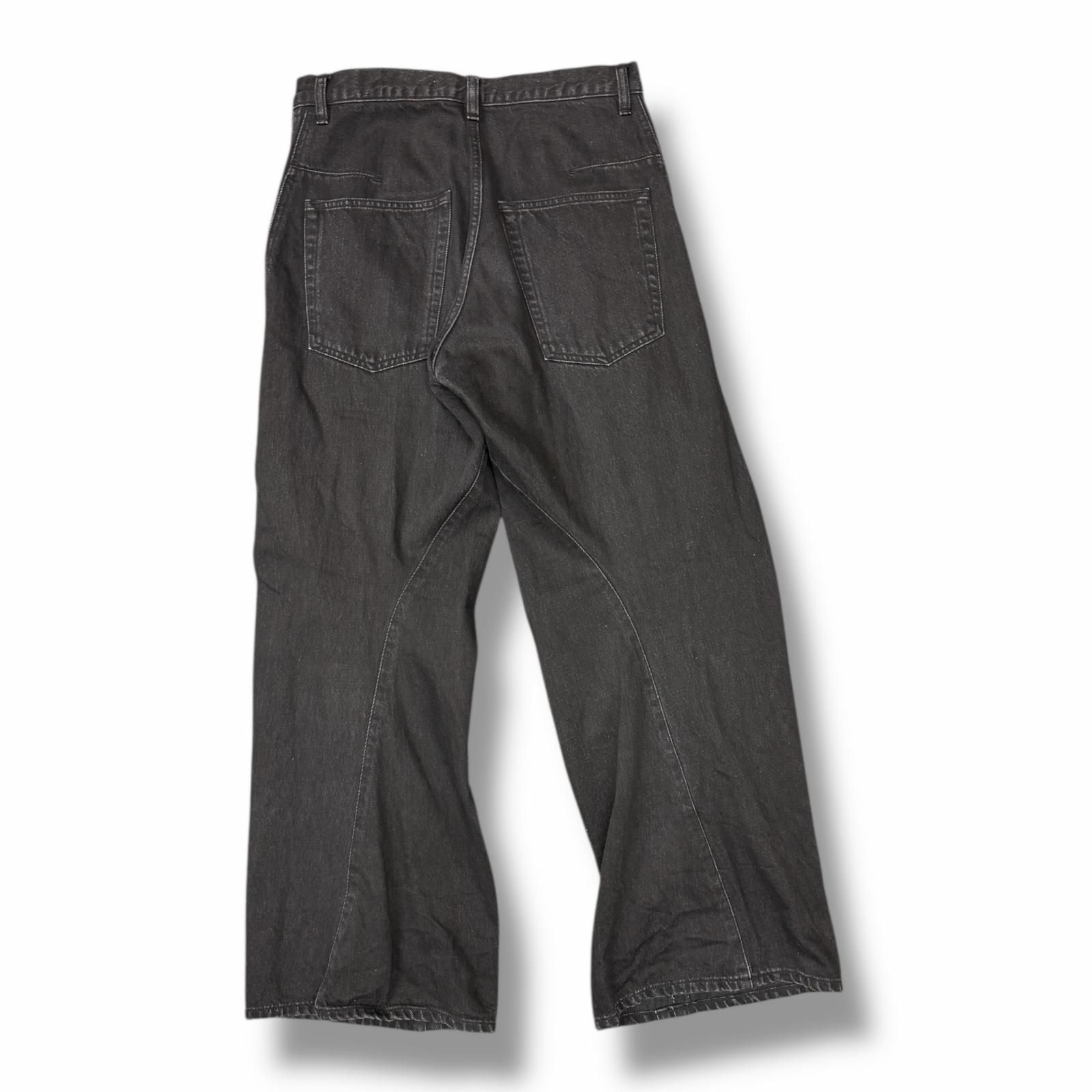 参考上代35200円 NVRFRGT 3D TWISTED WIDE LEG JEANS ツイストワイド 