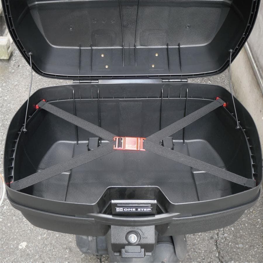 バイク用リアボックス 45L 黒 トップケース バイクボックスB2336 