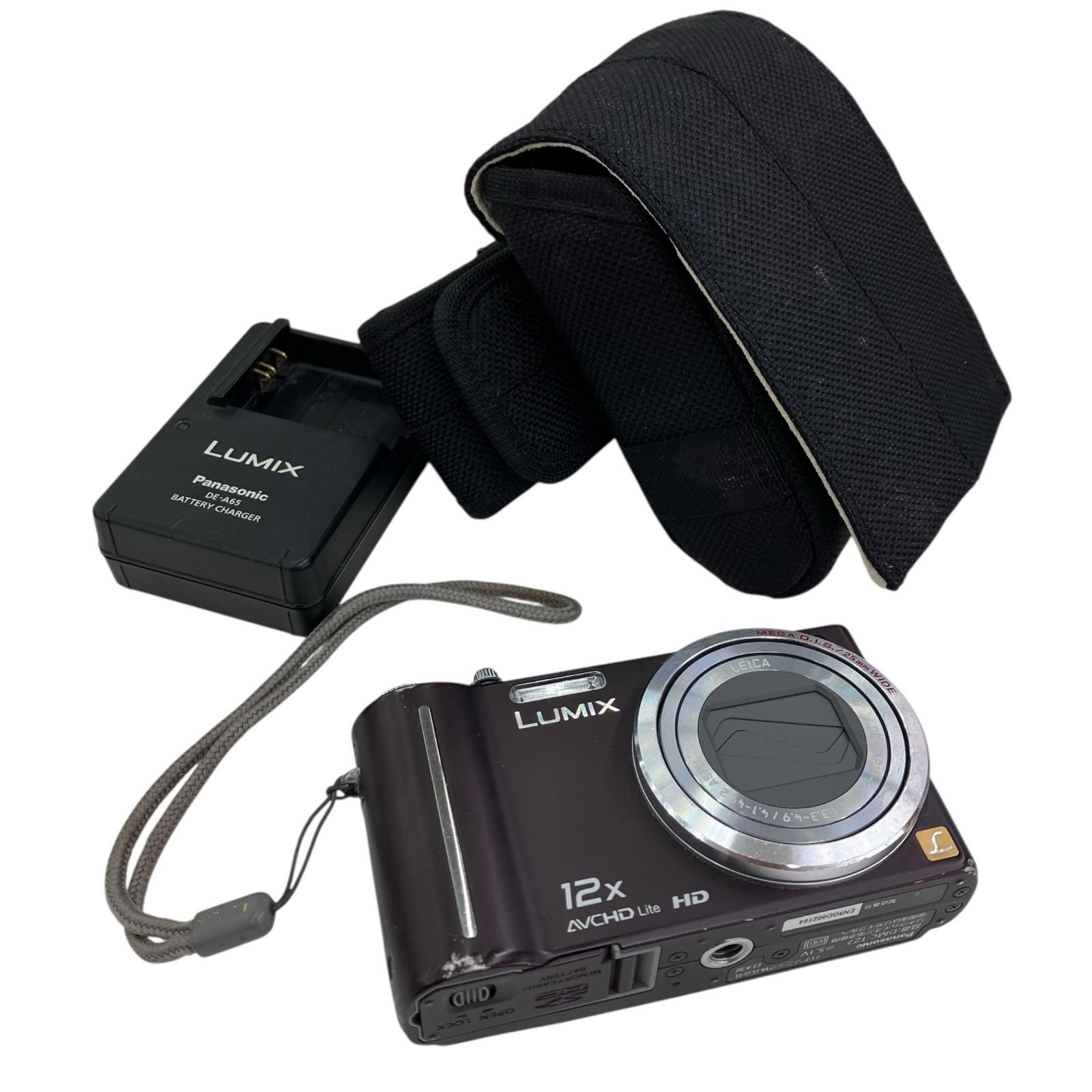 186000 Panasonic パナソニック LUMIX DMC-TZ7 ブラック 充電器付き 