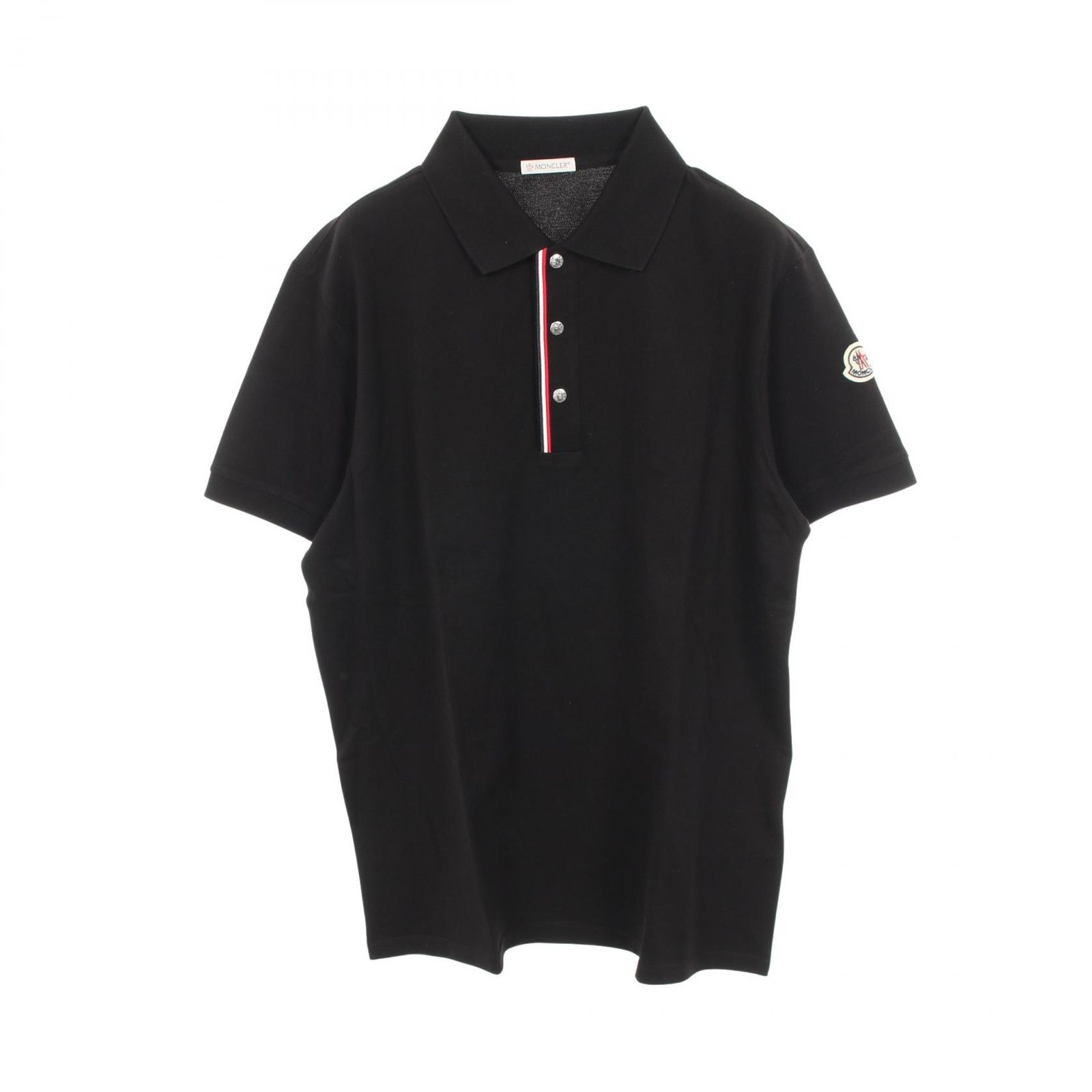 モンクレール MONCLER ポロシャツ ブラック コットン ポロシャツ