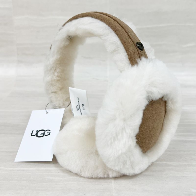 新品】 UGG アグ イヤーマフラー イヤマフ シープスキン ベージュ系