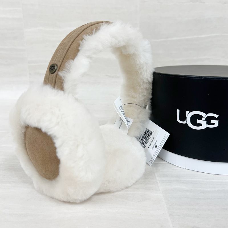 新品】 UGG アグ イヤーマフラー イヤマフ シープスキン ベージュ系
